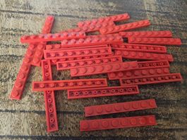 lego 3460 lot de 25 pièces Red Plate 1 x 8
