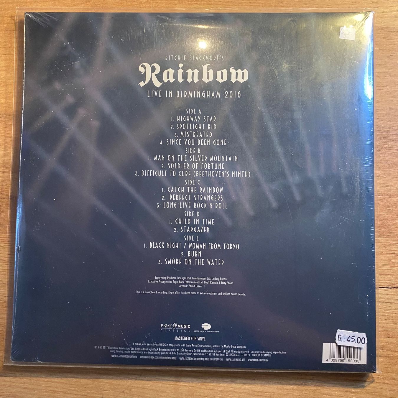 Vinyles: RAINBOW "LIVE IN BIRMINGHAM"/ EU 2021 SEALED 3LP – Neuf avec emballage d'origine à Gals par Diskopatshop 1