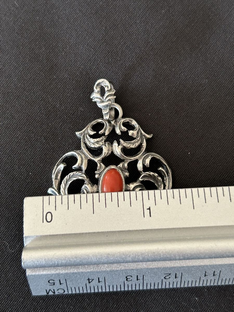 Anhänger: Anhänger Vintage Silber/Koralle – Gebraucht aus Reinach BL von meinstil 4