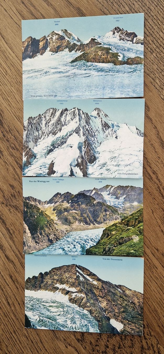 Ansichtskarten: 4er Set Gletscher – Gebraucht aus Ebikon von Donar50