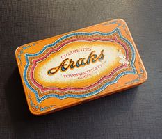 Antike ARAKS CIGARETTEN Genf Blechbüchse BLECHDOSE