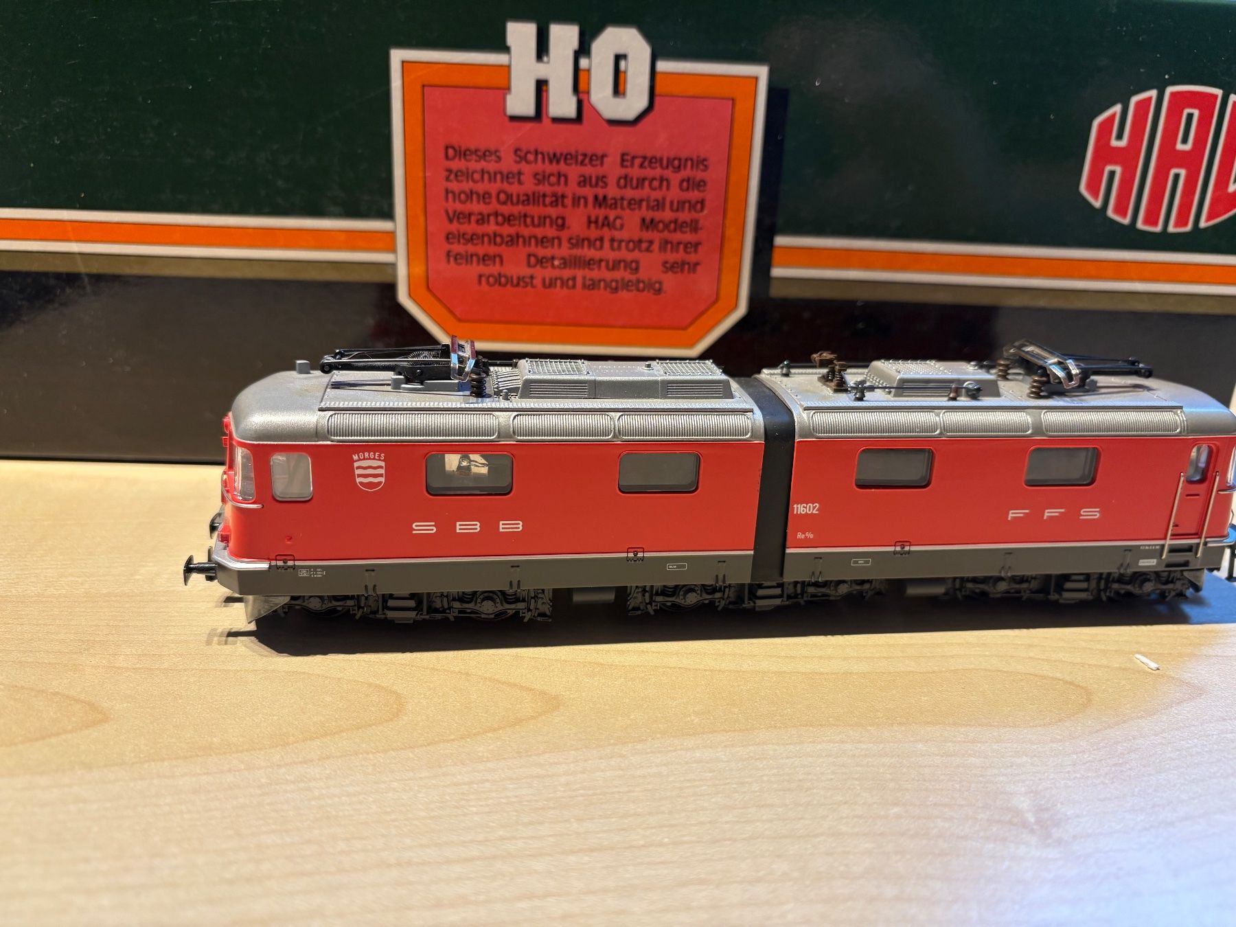 Hag Modellini di ferrovie: Hag 198, Re6/6 Morges 11602 – Nuovo e nell'imballaggio originale da Corcelles Payerne venduto da Pierre66