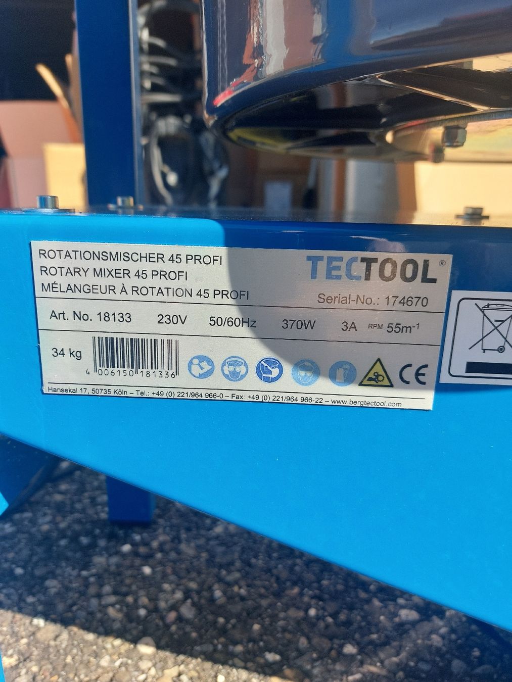 Alle Maschinen: Rotationsmischer 45 Profi, Tectool – Neu und originalverpackt aus Beringen von Laurissima_ 5