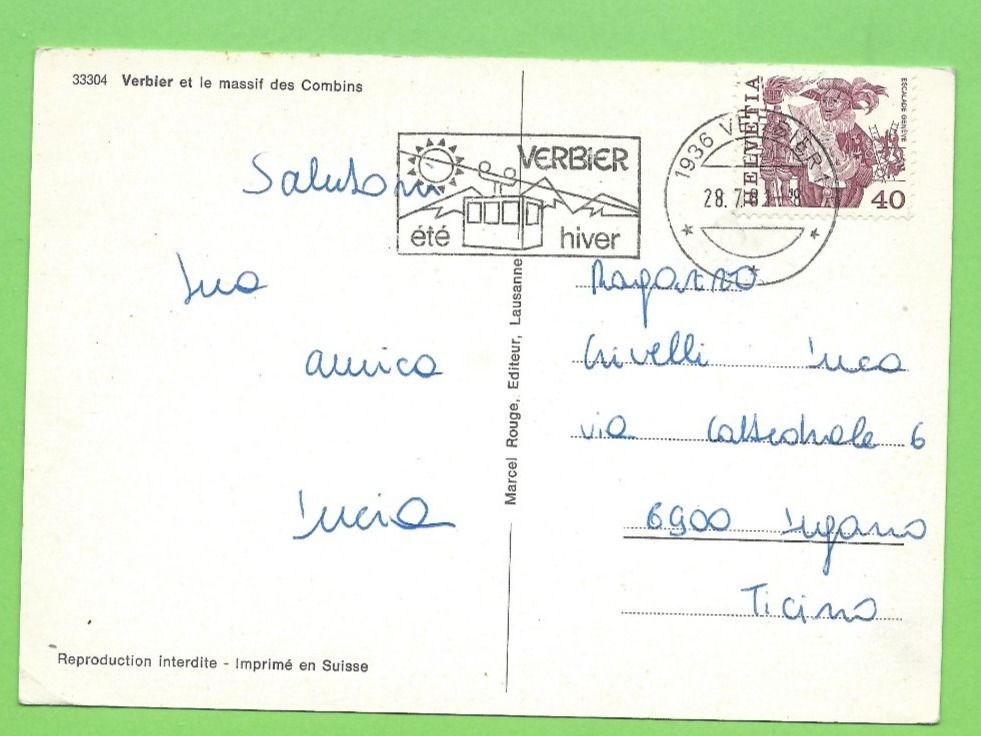 Ansichtskarten: Verbier – Gebraucht aus Zürich von t24_de 1