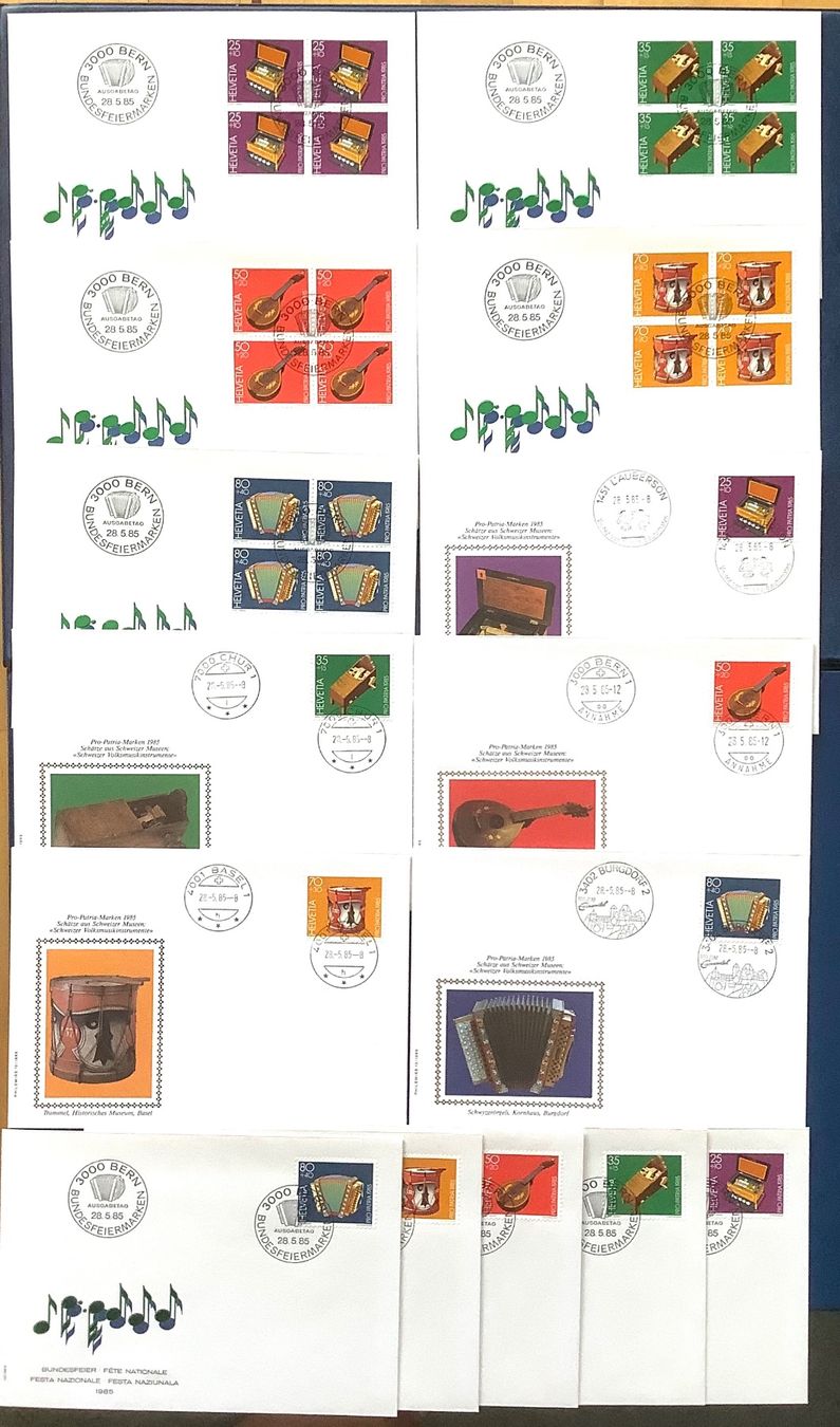 Tutti i francobolli: 1985 Pro Patria FDC 4er + Einzel + Einzel Phliswiss – Nuovo (secondo la descrizione) da Liestal venduto da Skunk02
