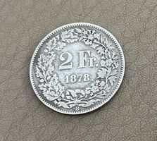 2 Franken Silbermünze 1878 - Seltenes Sammlerstück
