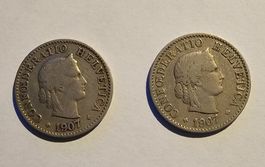 2 Pièces 5 CTS 1907