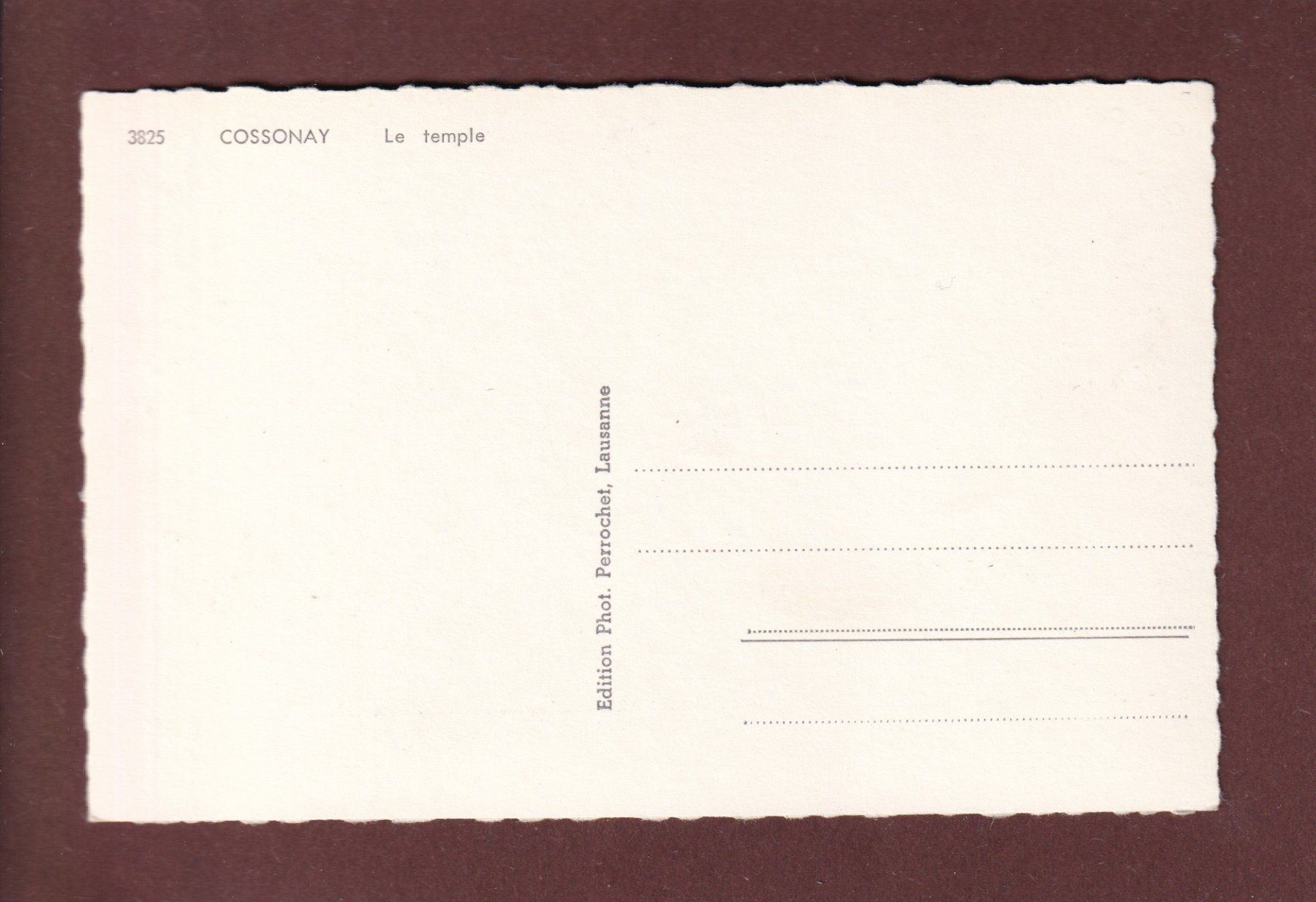Cartoline postali: COSSONAY - Le Temple – Usato da Pully venduto da nicecards 1
