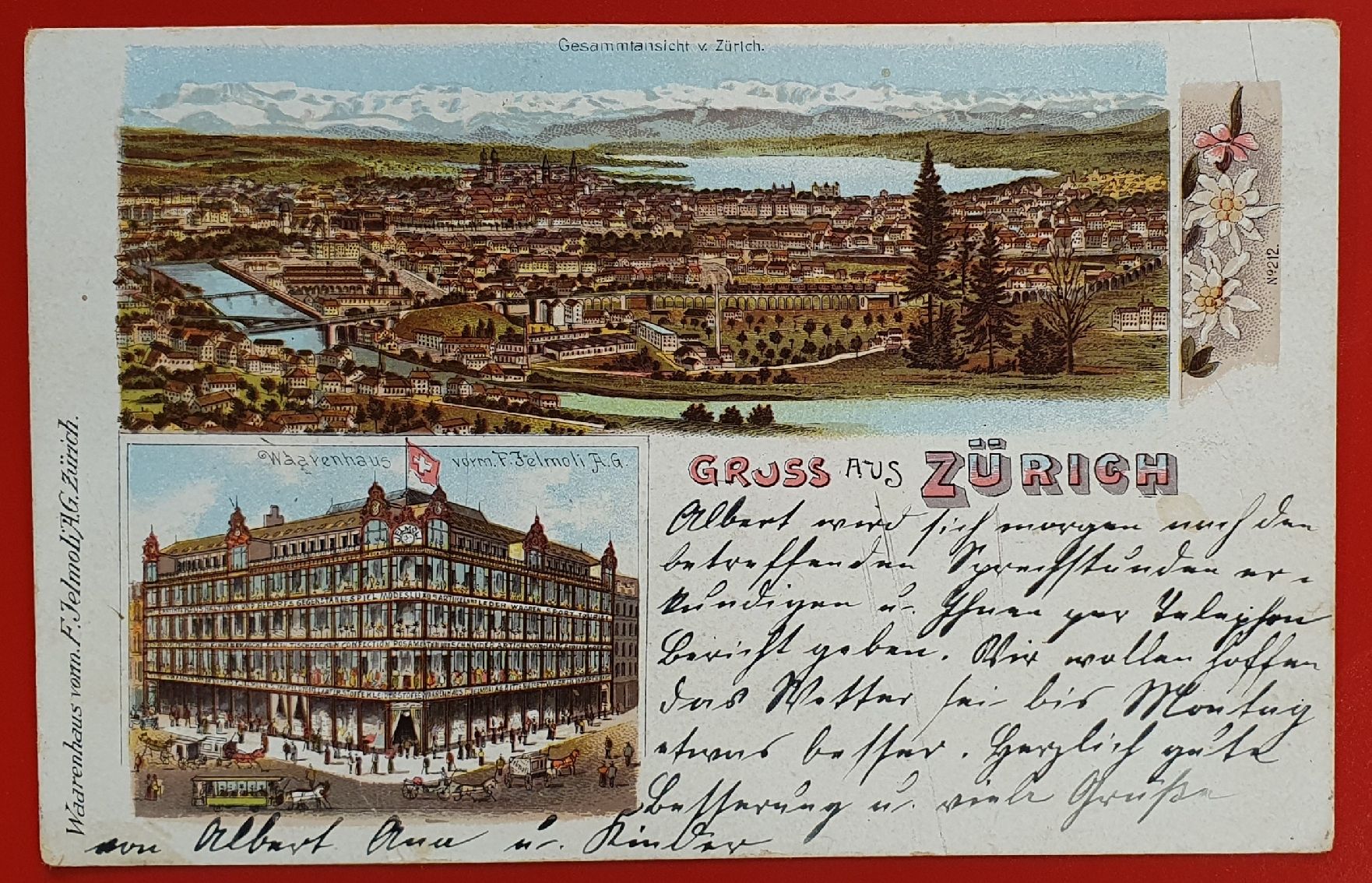 Ansichtskarten: Gruss aus Zürich 1901 – Gebraucht aus Kreuzlingen von Rschweiz1