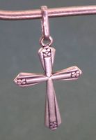 Antiker kleiner Kreuz Anhänger 800 Silber um 1935