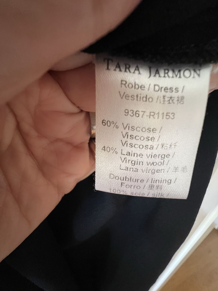Tara Jarmon Vestiti: Robe noire TARA JARMON taille 38, chic et élégante. – Usato da Territet venduto da miryamv 3