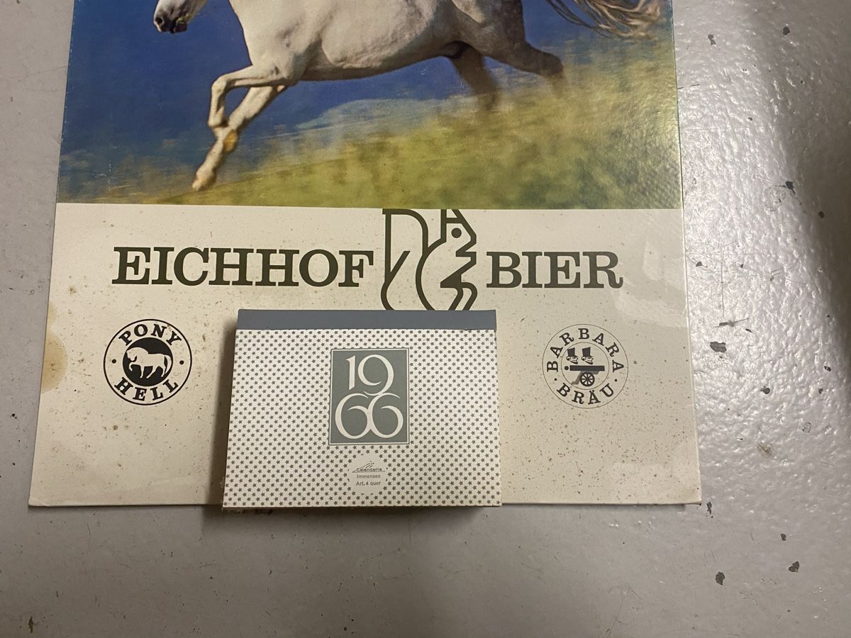 Kalender: Brauerei Eichhof Kalender 1966 – Gebraucht aus Mosnang von Goldwasser 1