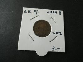 Dt. Reich 1924 D, 2 Reichspfennig