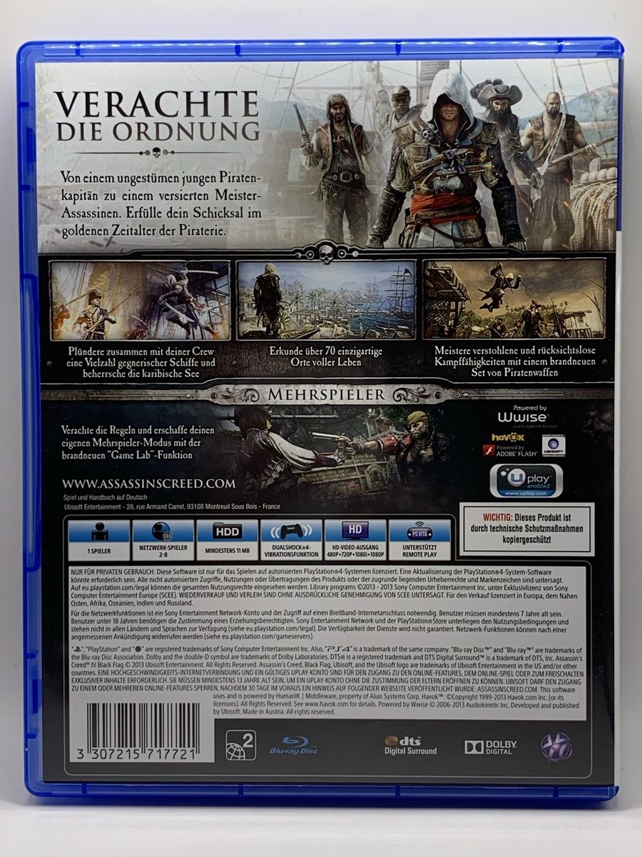 Sony Giochi: Assassin's Creed IV: Black Flag - PS4 – Usato da Ostermundigen venduto da RG-Collector 1