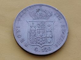 Regno delle due Sicilie 120 Grana 1855 "Ferdinand II" Silber