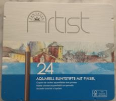 Aquarell Buntstifte mit Pinsel