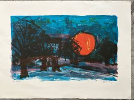 WERNER WEISSKÖNIG LITHOGRAPHIE SIGNIERT KÜNSTLERPROBE