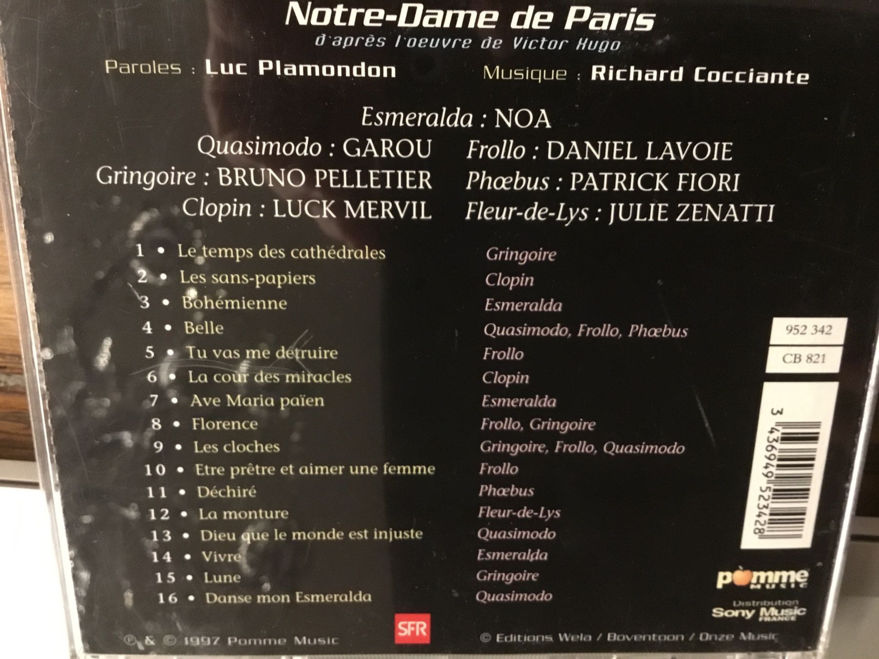 CD: Notre Dame de Paris Musical CD - – Usato da Thierachern venduto da sweden08 1