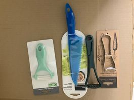 lot Küchenmesser Kunststoff blau neu & originalverpackt(Nr.5