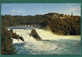 Rheinfall mit Schloss Laufen, ungelaufen