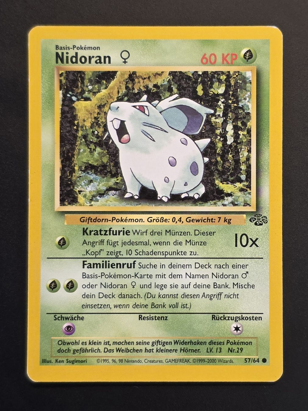 Pokémon Carte collezionabili: Nidoran 57/64 Pokémon Dschungel Set 2000 -DE – Nuovo (secondo la descrizione) da Basel venduto da MartinM.91