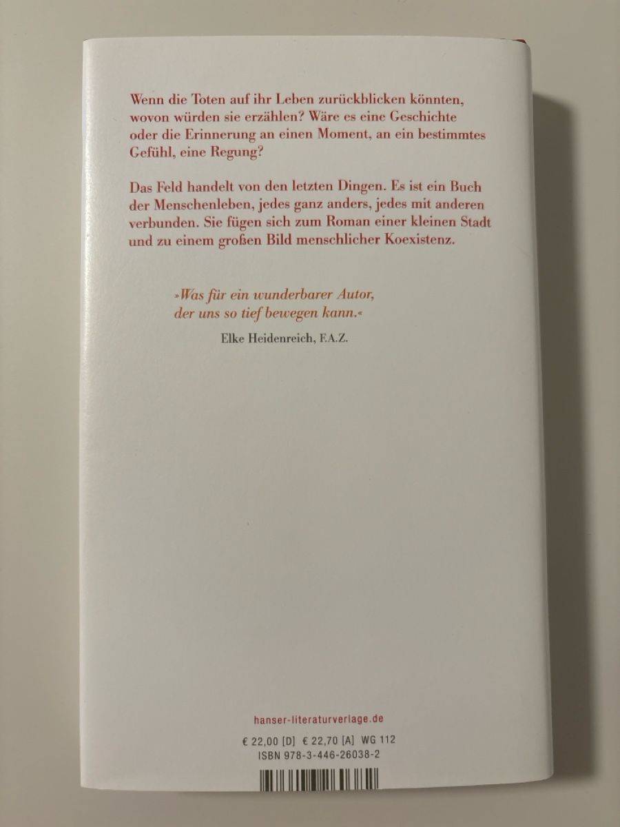 Libri: Das Feld — German Edition – Usato da Dübendorf venduto da ES0107 1