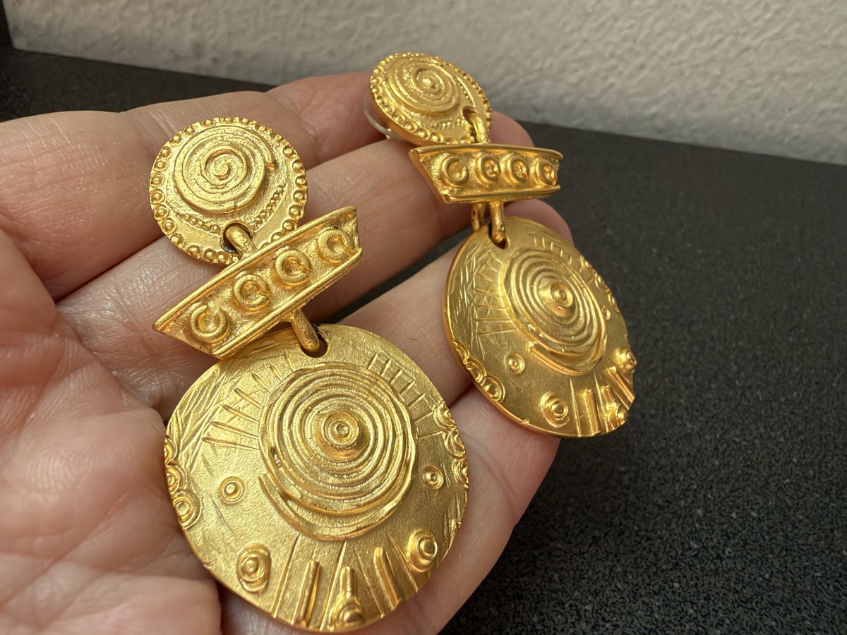 Orecchini pendenti & Orecchini a lobo: Vintage Ohrringe Luxus Modeschmuck – Usato da Lamone venduto da LaCantinaMagica 4