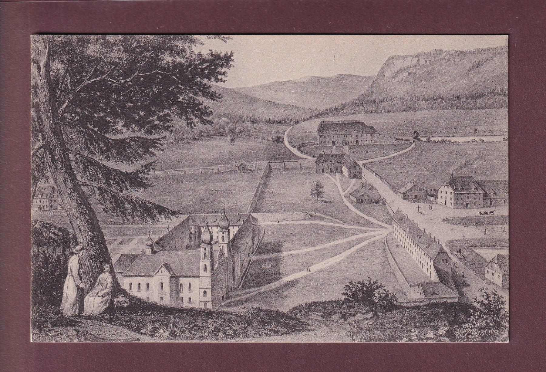 Ansichtskarten: BELLELAY - Abbaye et Dépendances – Gebraucht aus Pully von nicecards