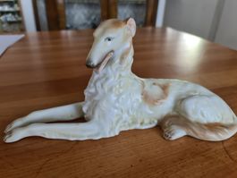 Herend Porzellanfigur Barsoi russischer Windhund
