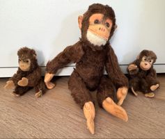 3 x alter Plüschaffe Plüsch Affe eventuell Steiff o. Hermann