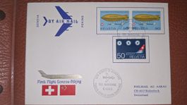 Swissair Zürich - Geneve - Pekin - Shanghai 06.04.1975