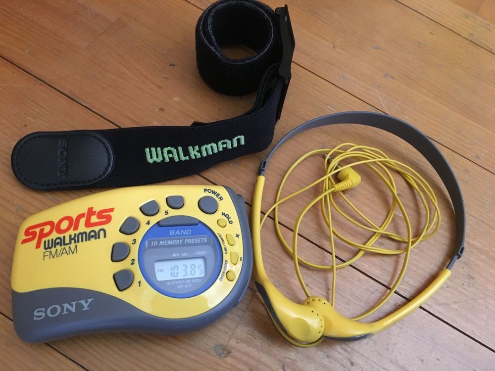 Walkman Sony Sport FM/AM – Radio Portable Vintage, Fonctionnelle, Idéale Pour Le Sport Ou La Collection
