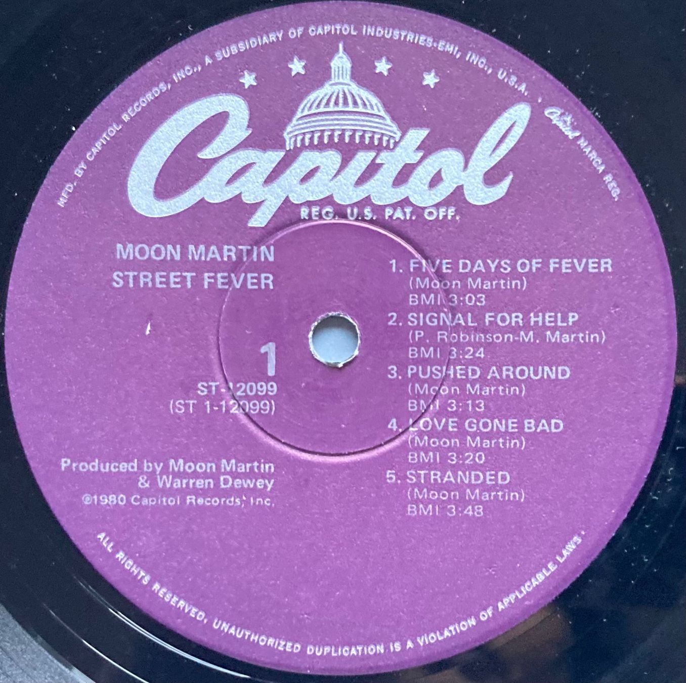 Dischi in vinile: MOON MARTIN - STREET FEVER – Usato da Poliez-Pittet venduto da Newtown-Records 2