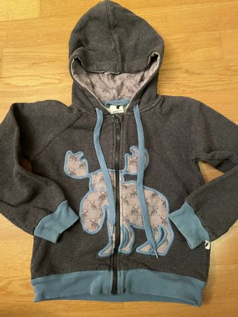 Urban Elk Hoodie, Gr. 116, grau blau mit Elch
