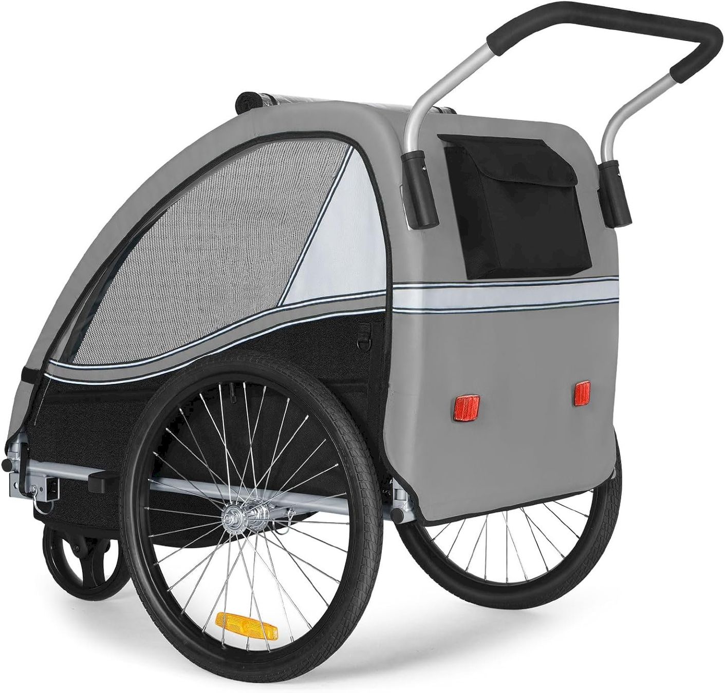 Rimorchi per biciclette: Tiggo VS 2 in 1 Kinderanhänger Grau – Nuovo e nell'imballaggio originale da Bottighofen venduto da zaap 6