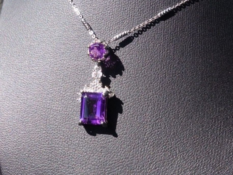 Orecchini pendenti & Orecchini a lobo: Echte Amethyst Set Ohrringe und Anhänger 925 Silber – Nuovo (secondo la descrizione) da Grenchen venduto da Elenka 3