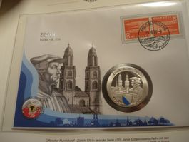 Medaillenbrief 2016, 725 Jahre Schweiz, Zürich