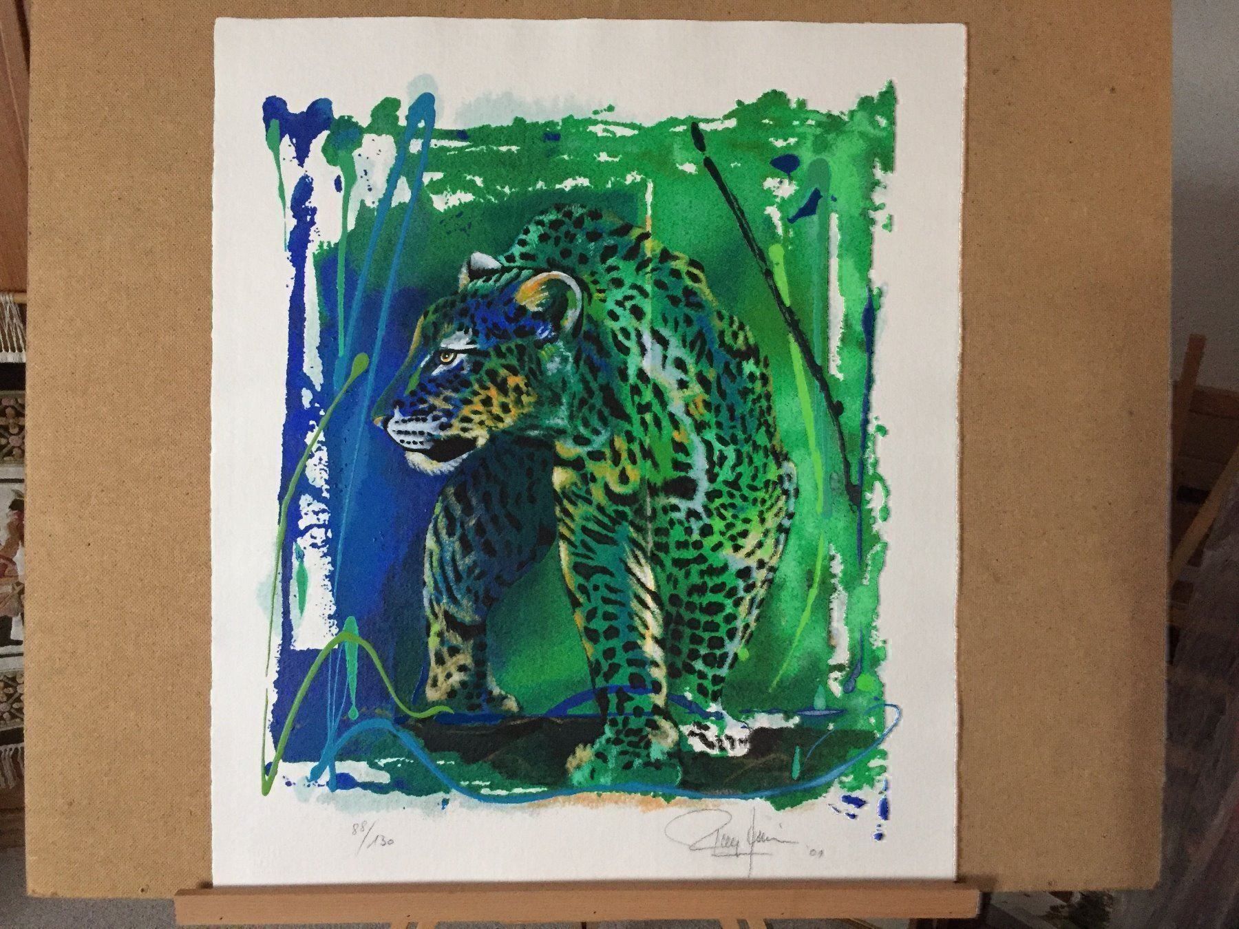 Grafica & Litografie: Rolf Knie, Serigraphie "Panther", 2001 – Nuovo (secondo la descrizione) da Einsiedeln venduto da artgallery59 2