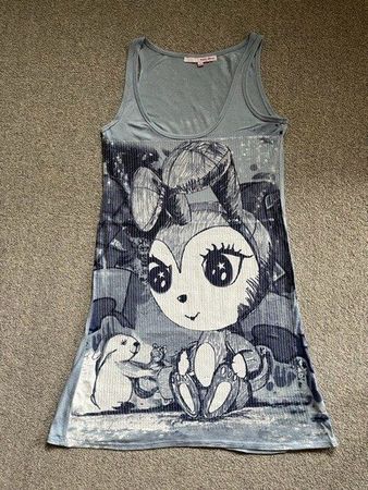 Lange Top mit Pailletten(Kleid)  Gr S