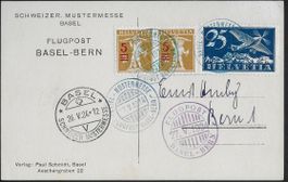 1924 AK CH Mustermesse Flug BASEL-BERN attraktiv Top ab 1.-