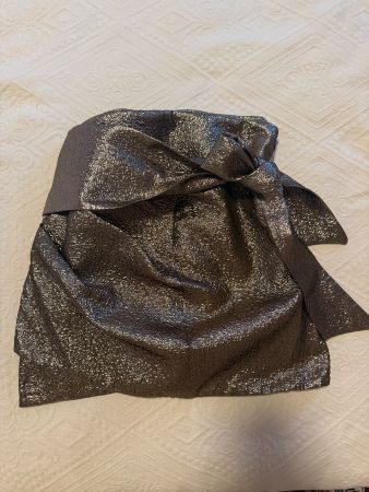 Mango golden/bronze miniskirt, M