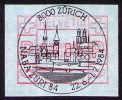ATM 6_8000 ZÜRICH_Sonder-VO NABA-ZÜRI 84__Limmat_Kirchen