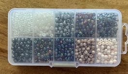 Bastelset Rocailles Perlen in Organizer Box NEU