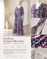 Farah Esa Designer Silk Kaftan – Brand New