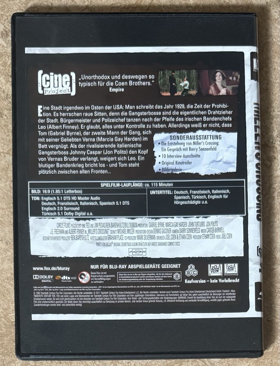 Alle DVDs: MILLER‘S CROSSING – Neu (gemäss Beschreibung) aus Dietikon von AndreaSch01 1