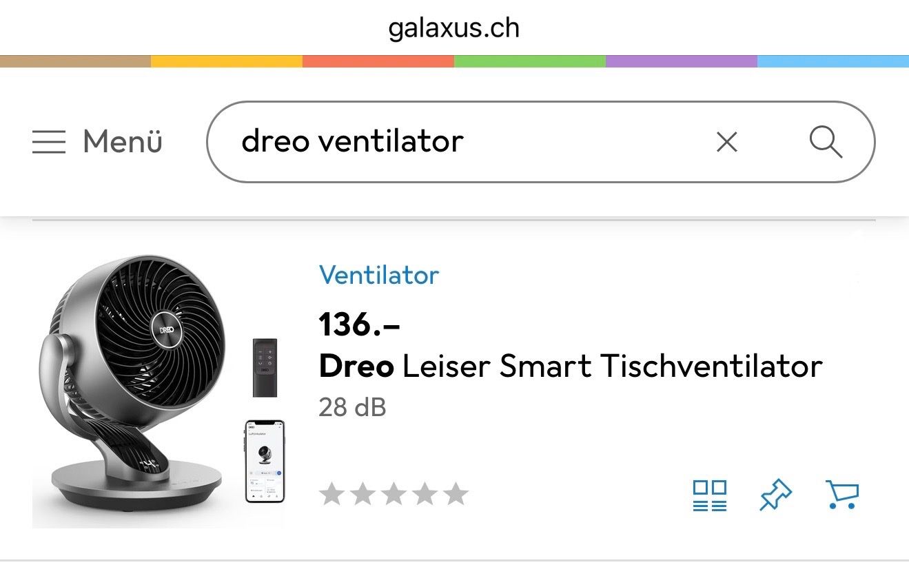 Ventilatori: Dreo 28db Leiser Smart Ventilator originalverpackt – Nuovo e nell'imballaggio originale da Zürich venduto da Marcel_2202 1