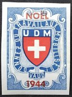 Soldatenmarke 2.WK, UDM Vaud, ultrama/rot, ges, Wi UDM 27-2