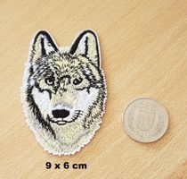 WOLF - Aufnäher - Aufbügler - Stickerei - 9x6cm