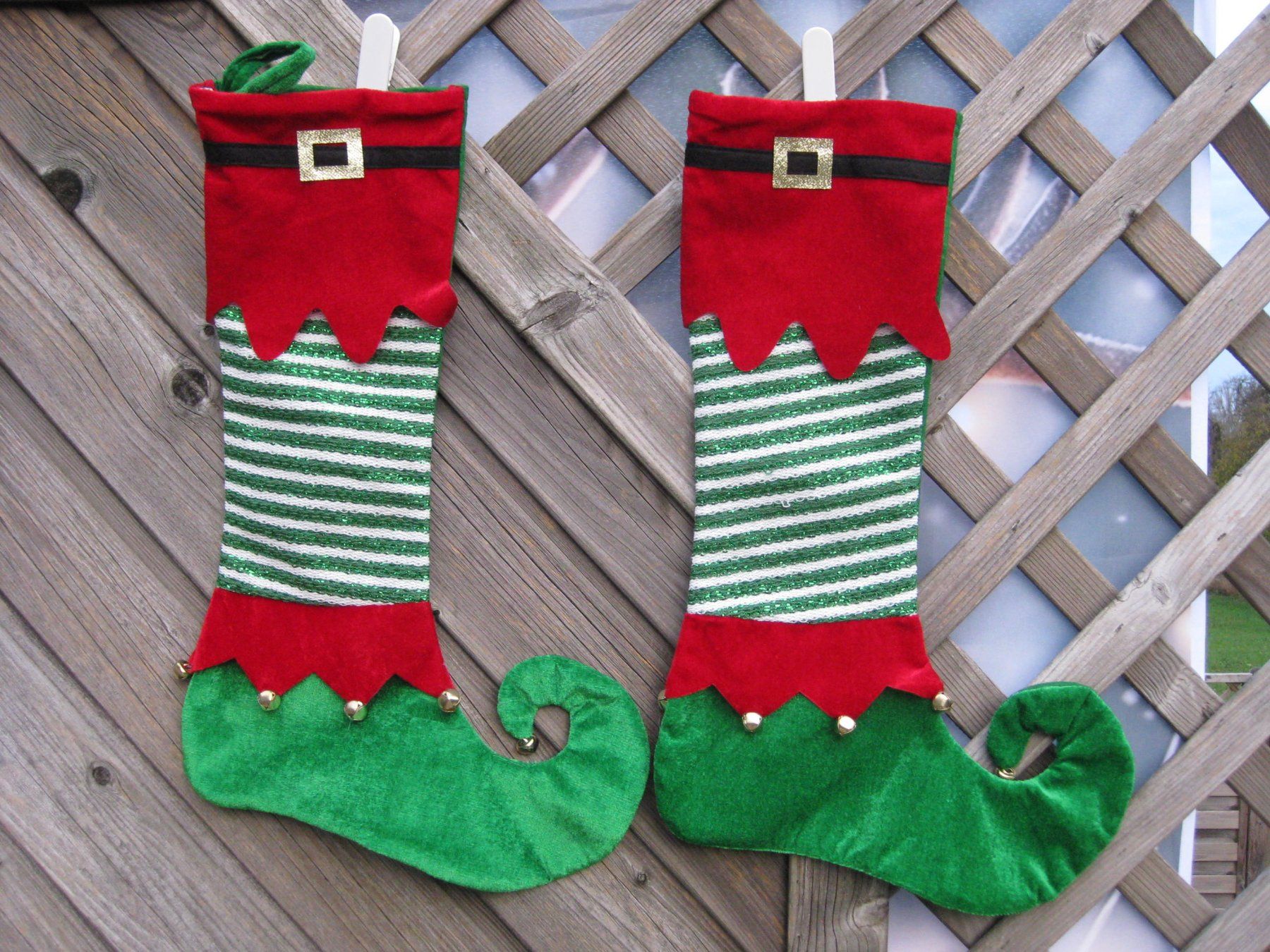 Alle Dekorationen: Set 4 Weihnachtsstrümpfe Elfen Design – Neu (gemäss Beschreibung) aus Steinmaur von Daka36 5