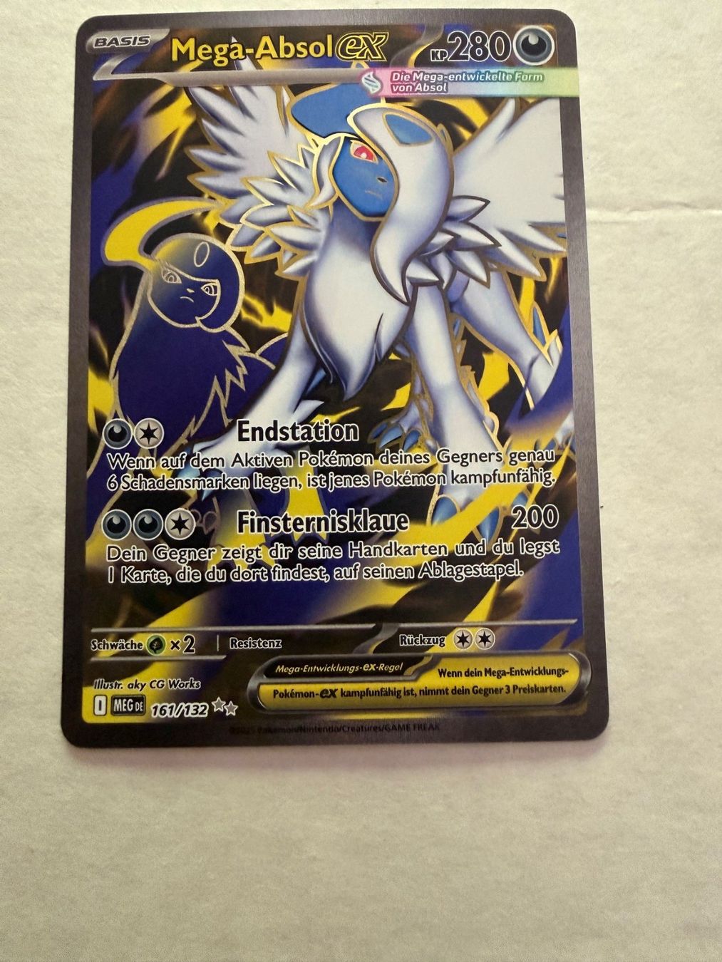 Pokémon Carte collezionabili: Pokémon Mega-Absol Ex (161/132) MEG DE – Usato da Chiggiogna venduto da TheLegend88